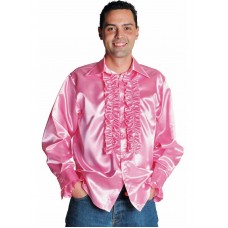 Ruches overhemd roze